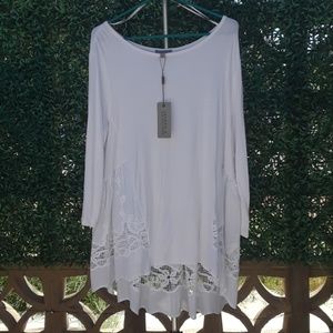 Bright White boho blouse
